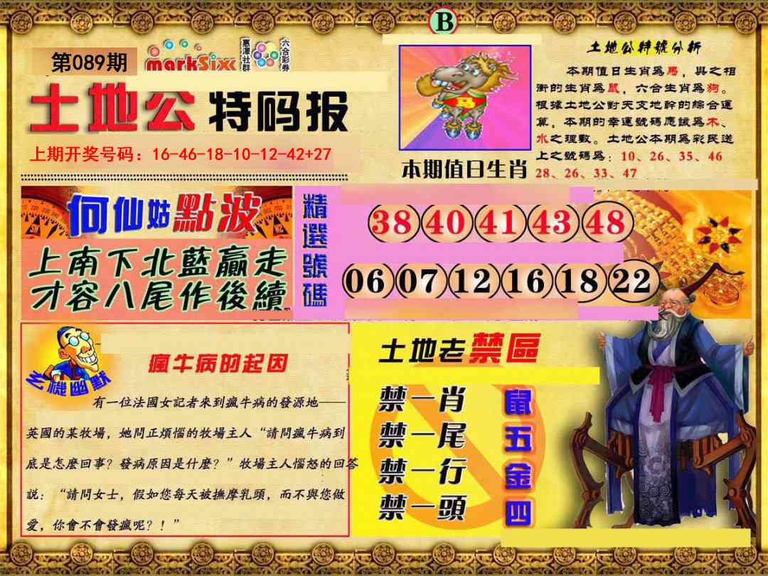 089期土地公特码报B[图]